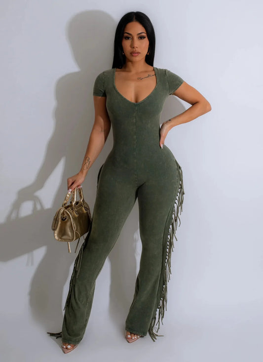 Tassel Side Jumpsuit